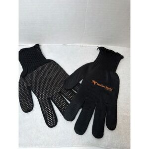 VTG Promo Minute Maid Work Gloves Unisex OS Black Grip Palm Knit Logo Utility